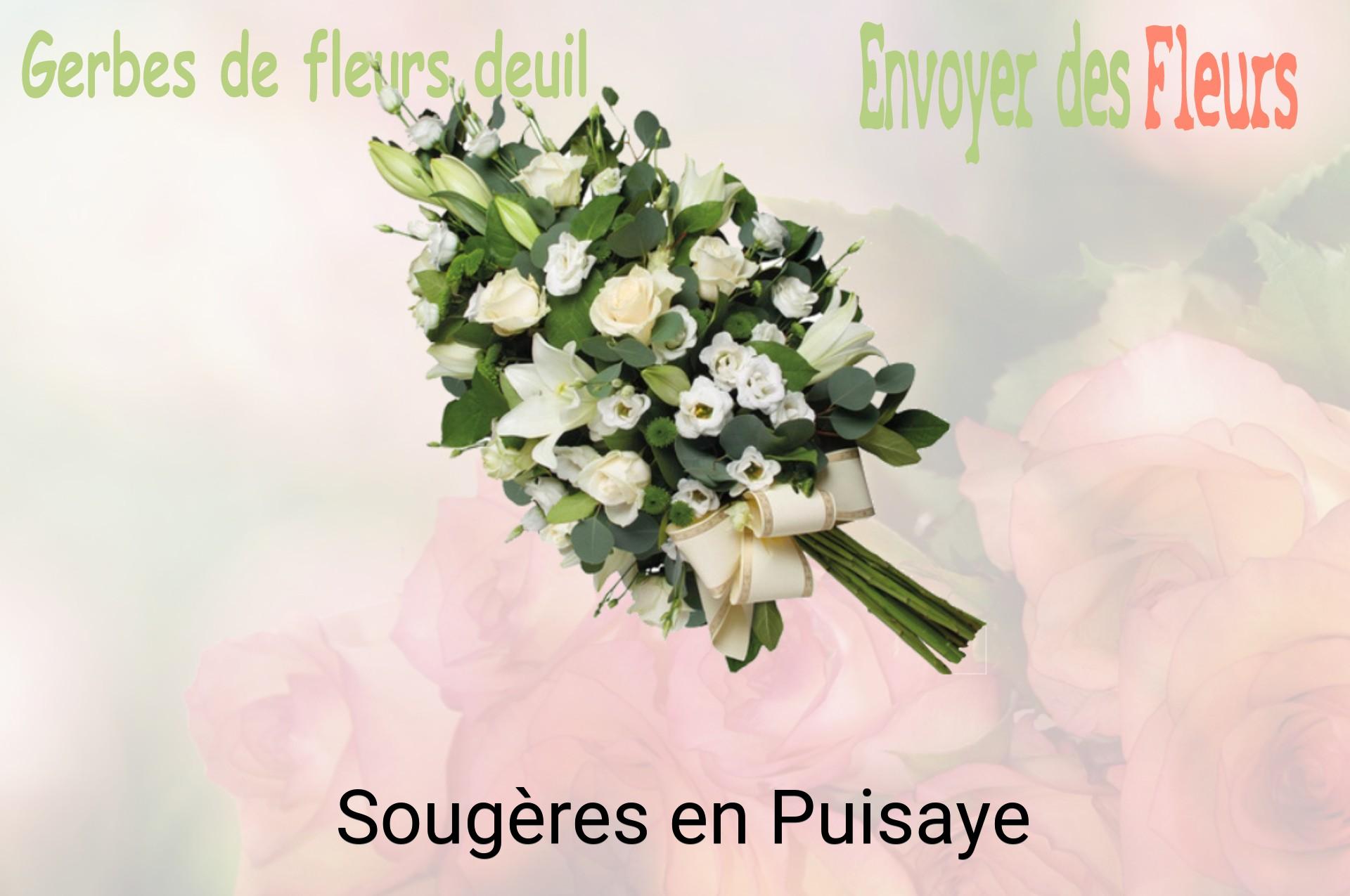 Gerbe de fleurs de deuil livrée à Sougères-en-Puisaye